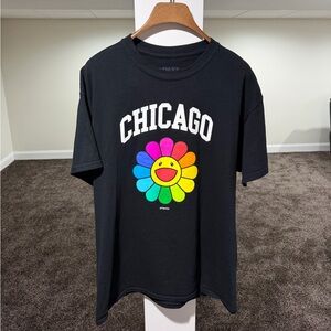 Takashi Murakami Chicago Complexcon Flower Black T-Shirt